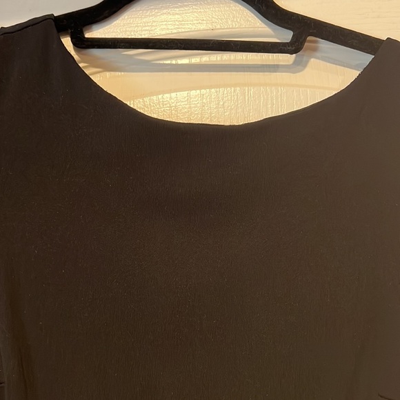 Little Black Dress with Sheer Sleeves - Picture 3 of 6